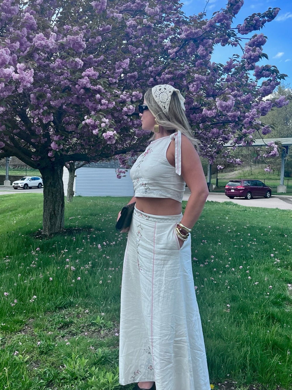 NEW 2 PC SET CAMILA COELHO EMBROIDERY SKIRT AND BOW TOP 
🚨FIRM PRICE NO DISCOUNT - Picture 16 of 17
